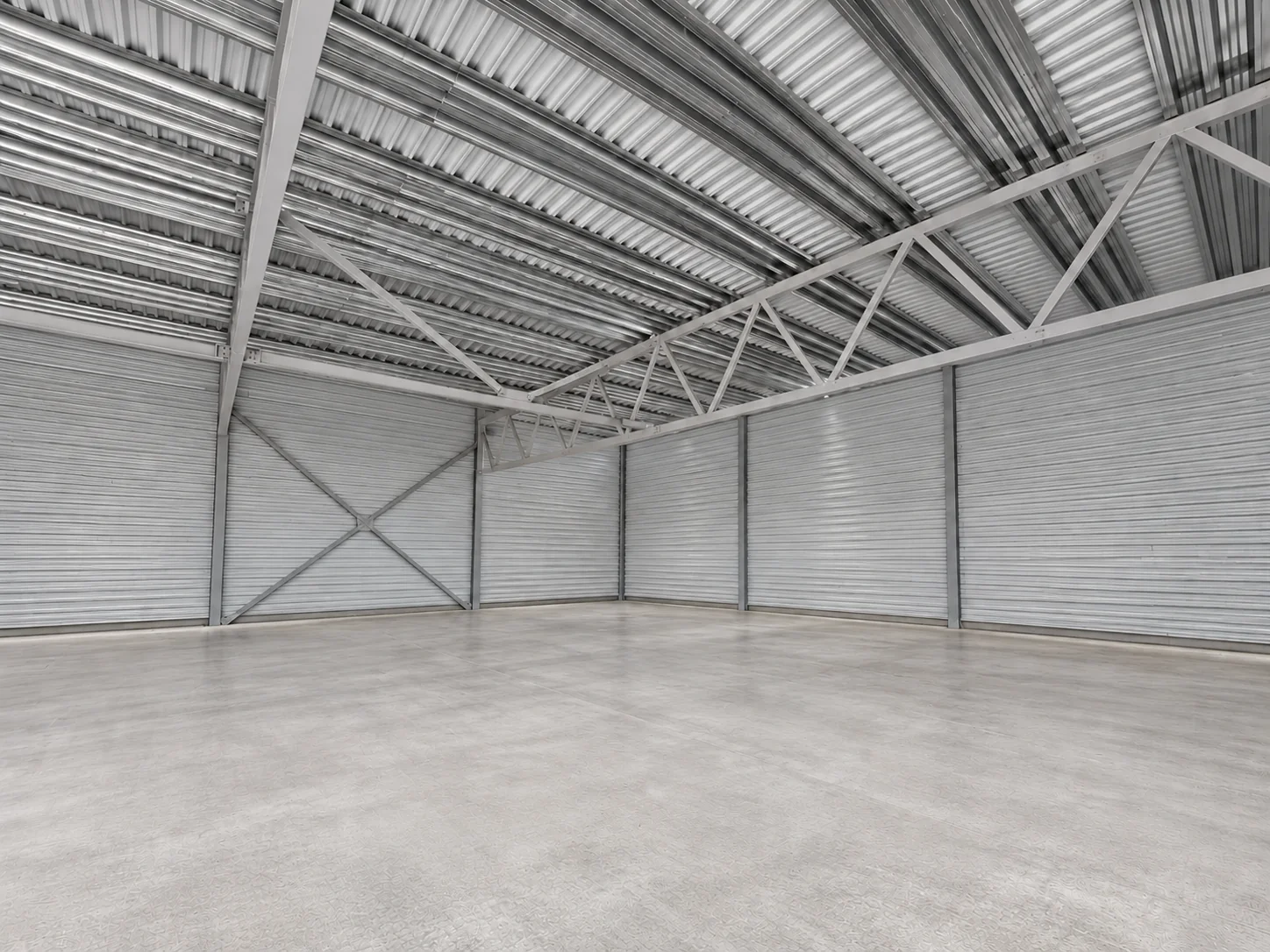 Металлические стены и кровля склада 500 м²